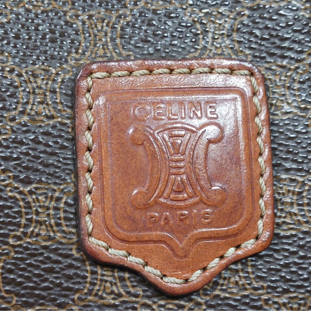 Céline Vintage Macadam Brown Coated Canvas Crossbody – Rare Paris Edition - Picture 12 of 15